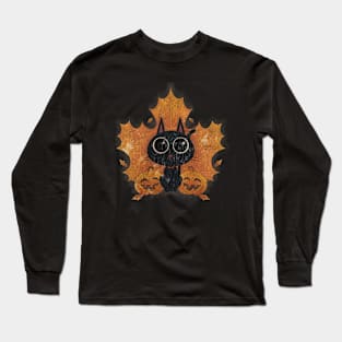 halloween cat Long Sleeve T-Shirt